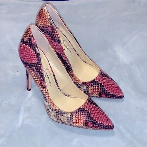 Jessica Simpson snakeskin pumps